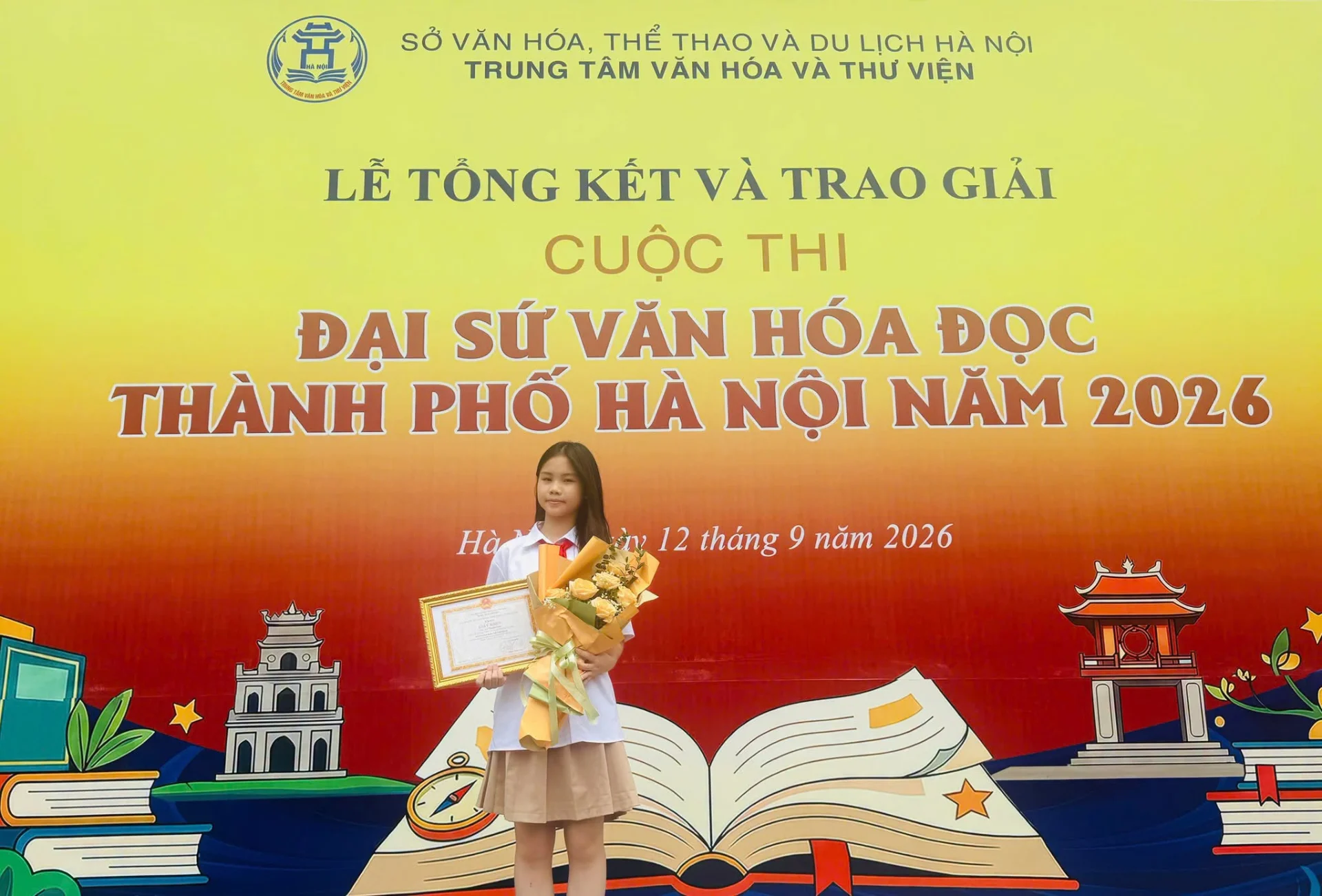 CHÚC MỪNG HỌC SINH THCS CẦU GIẤY ĐẠT GIẢI ĐẠI SỨ VĂN HÓA ĐỌC CẤP THÀNH PHỐ NĂM 2026